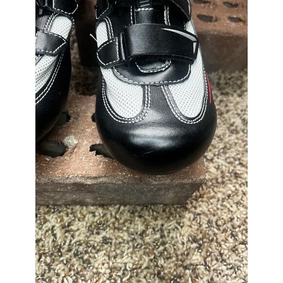 Outdoor Master Synthetic Leather Biker Cycling Shoes with Cleats Black/Red 42 - Picture 5 of 9